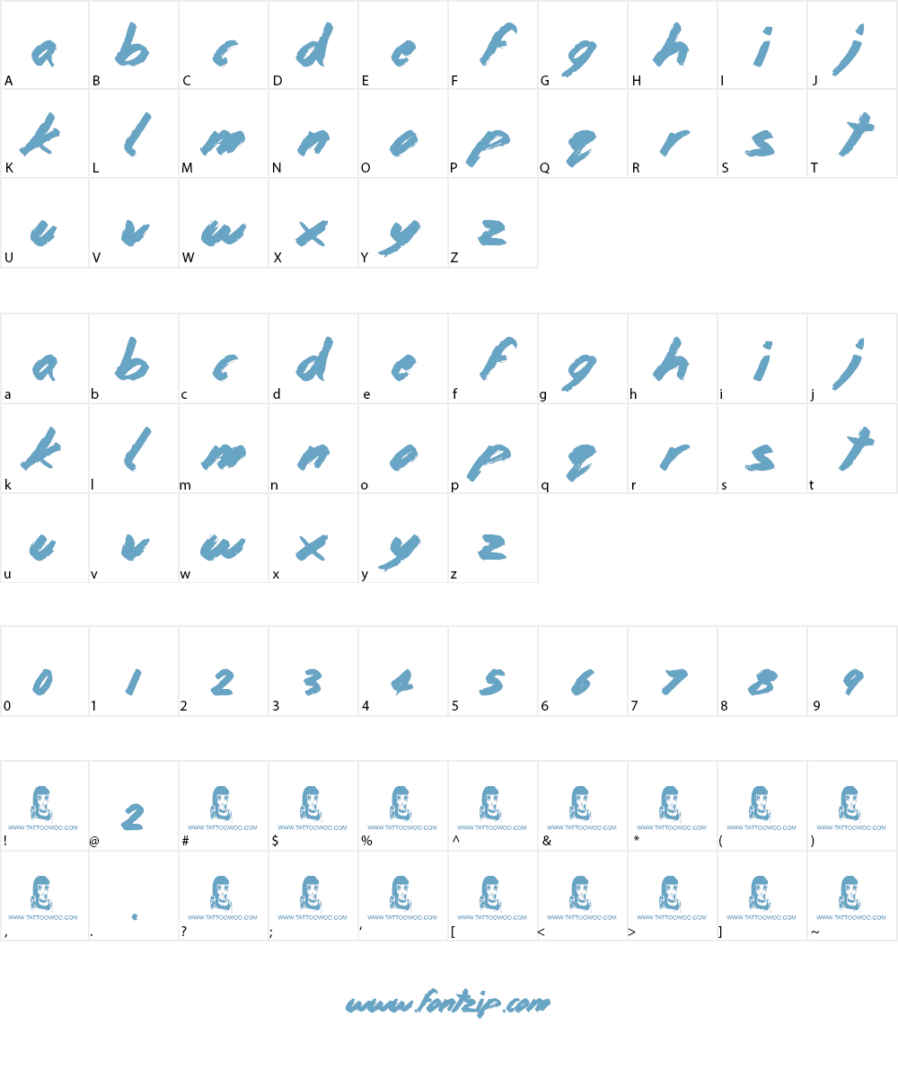 Home and Away Font Character